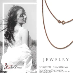 SilberDream Veneziakette rosevergoldet 925er Silber 70cm Damen Kette SDK27270E