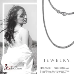 SilberDream Veneziakette 925er Silber Halskette 70cm Kette SDK21270