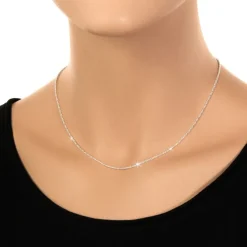 SilberDream Zopfanker Kette 925 Sterling Silber Damen 45cm SDK27945J