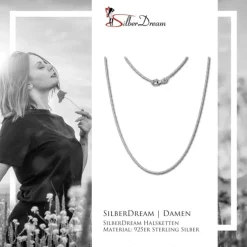 SilberDream Zopfanker Kette 925 Sterling Silber Damen 45cm SDK27945J