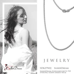 SilberDream Zopfanker Kette 925 Sterling Silber Damen 45cm SDK27945J
