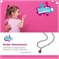 Teenie-Weenie 925 Silber Marienkäfer Kette für Kinder SDK01038