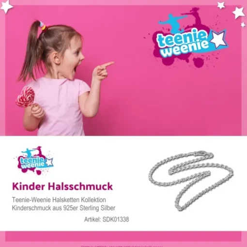 Teenie-Weenie Kette für Kinder 925 Sterling Silber 38cm SDK01338