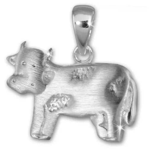 Teenie-Weenie Kettenanhänger Kuh für Kinder 925er Silber SDH414J