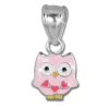 Teenie-Weenie Kettenanhänger Eule rosa für Kinder 925er Silber SDH8103A