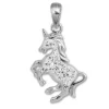 Teenie-Weenie Kettenanhänger Einhorn Zirkonia weiß Kinder 925er Silber SDH458W