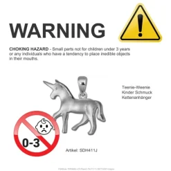 Teenie-Weenie Kettenanhänger Einhorn für Kinder 925er Silber SDH411J