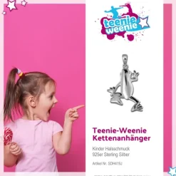 Teenie-Weenie Kettenanhänger Frosch für Kinder 925er Silber SDH419J