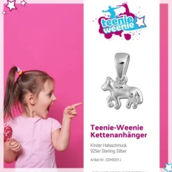 Teenie-Weenie Kettenanhänger Kleines Pferd für Kinder 925er Silber SDH8201J