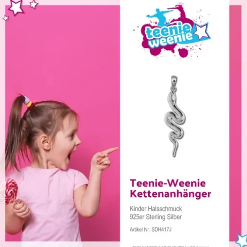 Teenie-Weenie Kettenanhänger Schlange für Kinder 925er Silber SDH417J