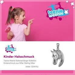 Teenie-Weenie Kettenanhänger Pferdekopf für Kinder 925er Silber SDH416J