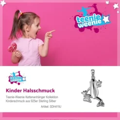 Teenie-Weenie Kettenanhänger Frosch für Kinder 925er Silber SDH419J