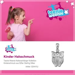 Teenie-Weenie Kettenanhänger Eule für Kinder 925er Silber SDH415J