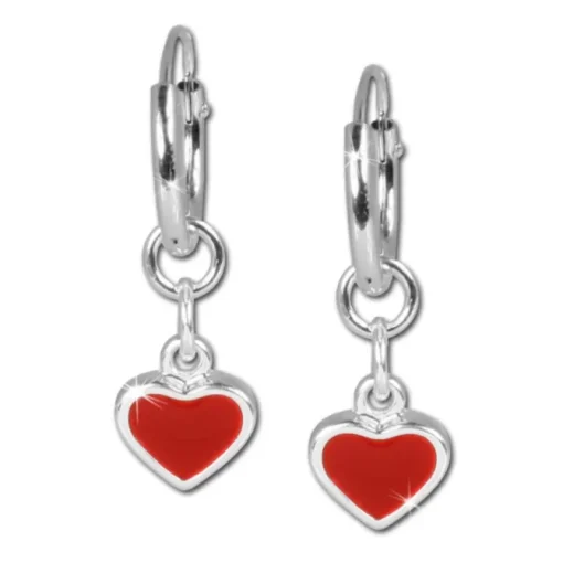Teenie-Weenie Kinder Ohrring Creole Herz 925 Silber SDO076