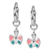 Teenie-Weenie Kinder Ohrring Creole Schmetterling Silber SDO081