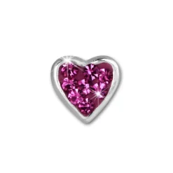 Teenie-Weenie Kinder Ohrringe Herzchen Zirkonia pink 925er SDO009P