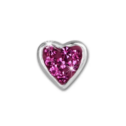 Teenie-Weenie Kinder Ohrringe Herzchen Zirkonia pink 925er SDO009P