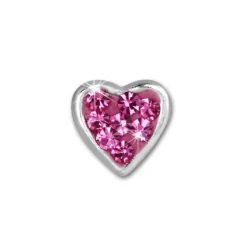 Teenie-Weenie Kinder Ohrringe Herzchen Zirkonia rosa 925er SDO009A