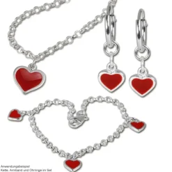 Teenie-Weenie Kinder Ohrring Creole Herz 925 Silber SDO076