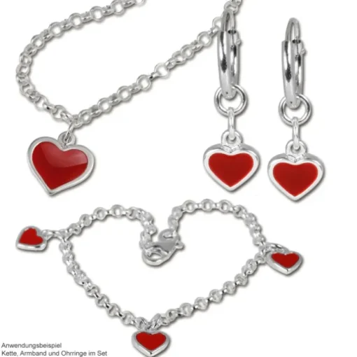 Teenie-Weenie Kinder Ohrring Creole Herz 925 Silber SDO076