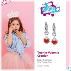 Teenie-Weenie Kinder Ohrring Creole Herz 925 Silber SDO076
