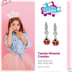 Teenie-Weenie Kinder Ohrring Creole Marienkäfer 925 Silber SDO073