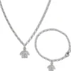 Teenie-Weenie Kinder Schmuck Set Engel Zirkonia weiß 925 Silber SDS19W