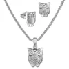 Teenie-Weenie Kinder Schmuck Set Eule Kette und Ohrringe 925 Silber SDS49133