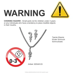 Teenie-Weenie Kinder Schmuck Set Schlange Kette und Ohrringe 925er SDS49123