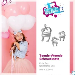 Teenie-Weenie Kinder Schmuck Set 925 Silber Kätzchen SDS4911J