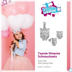 Teenie-Weenie Kinder Schmuck Set 925 Silber Eule SDS4913J