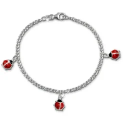 Teenie-Weenie Kinder Schmuck Set 925 Silber Marienkäfer SDS15
