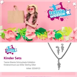 Teenie-Weenie Kinder Schmuck Set Schlange Kette und Ohrringe 925er SDS49123
