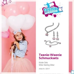 Teenie-Weenie Kinder Schmuck Set 925 Silber Schmetterling SDS17