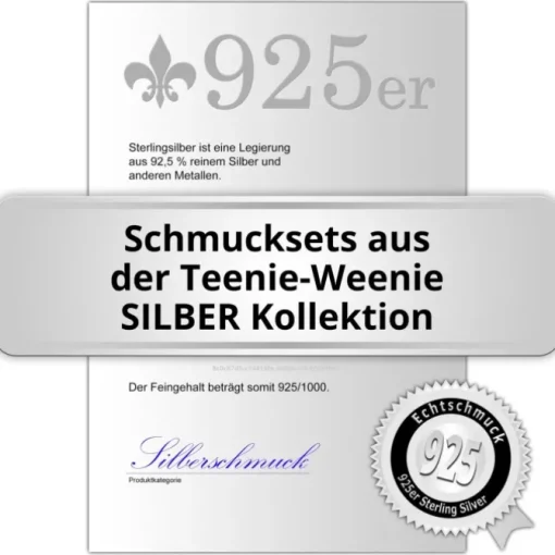 Teenie-Weenie Kinder Schmuck Set 925 Silber Kätzchen SDS4911J