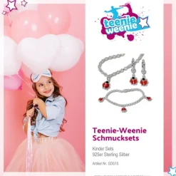 Teenie-Weenie Kinder Schmuck Set 925 Silber Marienkäfer SDS15