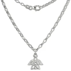 Teenie-Weenie Kinder-Kette Engel Zirkonia weiß 925 Silber SDK01638