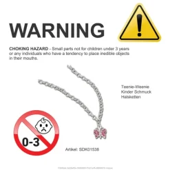 Teenie-Weenie Kinder-Kette Schmetterling Zirkonia 925 Silber SDK01538