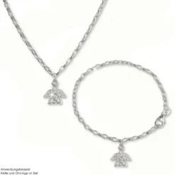 Teenie-Weenie Kinder-Kette Engel Zirkonia weiß 925 Silber SDK01638