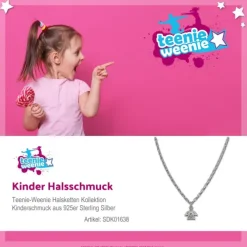Teenie-Weenie Kinder-Kette Engel Zirkonia weiß 925 Silber SDK01638