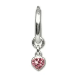 Teenie-Weenie Kinderohrring Creole Herz Zirkonia rosa 925 Silber SDO091A