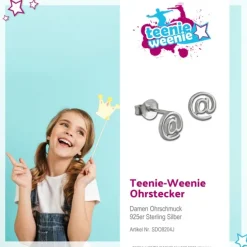 Teenie-Weenie Ohrstecker @ Zeichen 925 Silber Ohrring SDO8204J