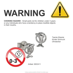 Teenie-Weenie Ohrstecker Delfin 925 Sterling Silber Kinder Ohrringe SDO411