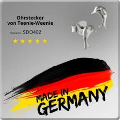 Teenie-Weenie Ohrstecker Delfin 925er Silber Kinder Ohrringe SDO402