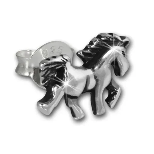 Teenie-Weenie Ohrstecker Einhorn 925er Silber Kinder, Damen Ohrring SDO8217J