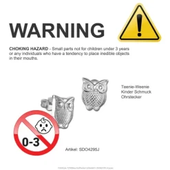 Teenie-Weenie Ohrstecker Eule 925er Silber Kinder, Damen Ohrring SDO4295J