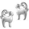 Teenie-Weenie Ohrstecker Katze 925er Silber Kinder, Damen Ohrring SDO4294J
