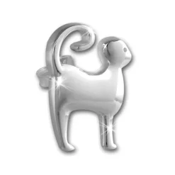 Teenie-Weenie Ohrstecker Katze 925er Silber Kinder, Damen Ohrring SDO4294J