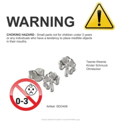 Teenie-Weenie Ohrstecker Kleeblatt 925er Silber Damen Ohrringe SDO406