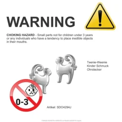 Teenie-Weenie Ohrstecker Katze 925er Silber Kinder, Damen Ohrring SDO4294J